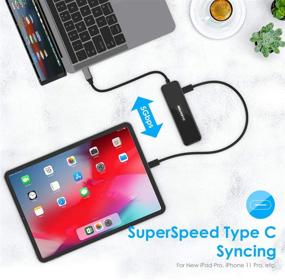 img 3 attached to 🔌 LENTION USB C Hub with 100W Power Delivery, 4K HDMI, USB 3.0 &amp; Type C Data Compatible with MacBook Pro 13/15/16 2021-2016, New Mac Air/Surface, Chromebook, More - Stable Driver Adapter (CB-CE35, Black)