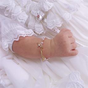 img 3 attached to Childrens Gold Plated Swarovski Christening Communion