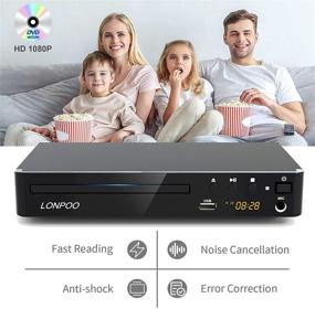 img 3 attached to 📀 DVD Player for TV, CD/DVD Player with HDMI / RCA / USB / MIC Ports, 1080p upscaling, Codefree, MultiROM – HDMI & AV Cable Included
