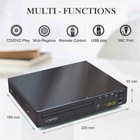 img 2 attached to 📀 DVD Player for TV, CD/DVD Player with HDMI / RCA / USB / MIC Ports, 1080p upscaling, Codefree, MultiROM – HDMI & AV Cable Included