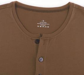 img 1 attached to Sleeve Henley Cotton Buttons Perfect Men's Clothing for Shirts