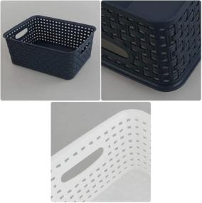 img 3 attached to 🧺 Ucake Plastic Storage Baskets 6-Pack – Ideal Weave Baskets for Effective Organization