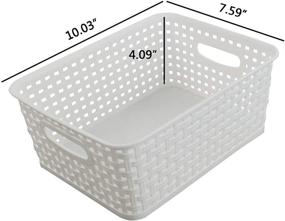 img 2 attached to 🧺 Ucake Plastic Storage Baskets 6-Pack – Ideal Weave Baskets for Effective Organization