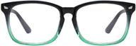 👓 maxjuli blue light blocking glasses - computer reading/gaming/tv/phones glasses for women and men (blue gradient green) logo