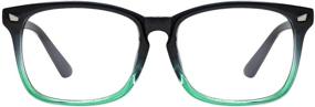 img 4 attached to 👓 Maxjuli Blue Light Blocking Glasses - Computer Reading/Gaming/TV/Phones Glasses for Women and Men (Blue Gradient Green)