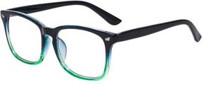 img 3 attached to 👓 Maxjuli Blue Light Blocking Glasses - Computer Reading/Gaming/TV/Phones Glasses for Women and Men (Blue Gradient Green)