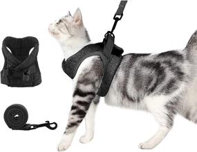 img 4 attached to 🐱 Escape Proof Cat Harness and Leash Set, Adjustable Soft Padded Vest with Running Cushioning, Comfortable Outdoor Jacket for Walking Pet Kitten Puppy Rabbit - oUUoNNo