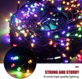 img 2 attached to 🎄 Multicolor Christmas String Lights - Indoor & Outdoor Fairy Lights, 8 Modes, 300 LED, 105FT for Christmas Tree & Party Decoration