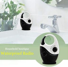 img 2 attached to 🚿 Waterproof AM FM Shower Radio Speaker with Adjustable Volume, 3V 0.5W, Wireless Button Control and Top Handle - Ideal for Bathrooms