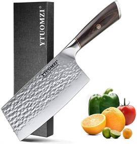 img 4 attached to 🔪 YTUOMZI 7 Inch Meat Cleaver: High Carbon Stainless Steel Kitchen Knife for Home Butchers and Restaurants