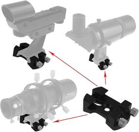 img 4 attached to 🔭 Astromania Универсальная база крепления для быстрого выпуска для телескопа диаметром 130-400 мм - Совместима с MQR III&IV/Witty One и V-Bracket - Черный