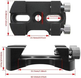 img 1 attached to 🔭 Astromania Универсальная база крепления для быстрого выпуска для телескопа диаметром 130-400 мм - Совместима с MQR III&IV/Witty One и V-Bracket - Черный