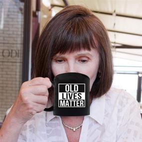 img 1 attached to 👵 11 oz Old Lives Matter Coffee Mug – Hilarious Birthday or Retirement Gift for Elderly Senior Citizens – Prank Gift for Mom, Dad, Grandma, Grandpa – Unique Novelty Coffee Mug for Grandparents