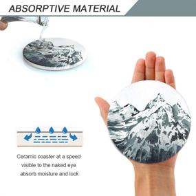 img 1 attached to 🌄 Protect Your Surfaces in Style with Lahome Mountain Range Coasters Absorbent