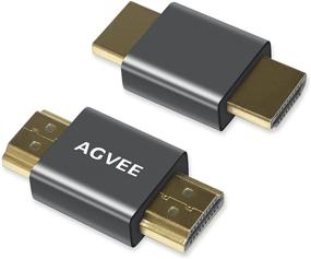 img 1 attached to 🔌 AGVEE [2 Pack] Адаптер HDMI (мужской - мужской) - коннектор расширенного разрешения 4k@60HZ для потоковых устройств, игровых консолей и ПК - серый