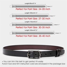 img 1 attached to 👗 JASGOOD Women's Leather Reversible Belt - Versatile Belt for Jeans, Dress Pants, and Casual Outfits with Solid Buckle - Ideal for Girls and Ladies