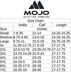 img 3 attached to 👣 Mojo 4XL Graduated Compression Calf Sleeves for Women and Men - Footless, XXXX-L, Black - 20-30mHg Compression, 1 Pair - Plus Size