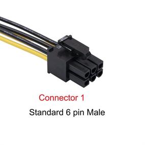 img 3 attached to Кабель-адаптер питания PCIe мужской 6-контактный - мужской 8-контактный (6+2) (6 шт.) - 11,8 дюйма, удлинительный кабель PCI Express