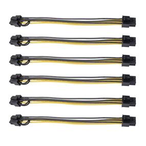 img 4 attached to (6 Pack) 6 Pin Male to 8 Pin (6+2) Male PCIe Adapter Power Cable - 11.8 Inch PCI Express Extension Cable