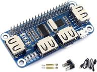 🔌 raspberry pi usb hub hat - 4 ports, compatible with raspberry pi 4b/3b+/3b/2b/b+/a+/zero/zero w, usb2.0/1.1 support, onboard usb to uart, multi indicators logo