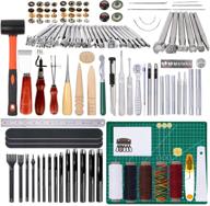 🧰 lokunn 148-piece leather work tools: complete leathercraft kit with stamping tools, groover, rivets, and sewing supplies – perfect leather working tool kit for beginners logo