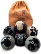 🐑 premium new zealand handmade wool dryer balls by fluff ewes: reusable, anti-static laundry essential - a sustainable alternative to liquid fabric softener, plastic dryer balls, or dryer sheets (6 pack set) logo
