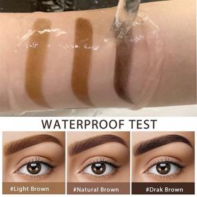 img 1 attached to 💦 Waterproof Eyebrow Stamp Stencil Kit - One Step Brow Stamp for Shaping Brows and Hairline - Light Brown