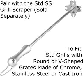 img 2 attached to 🔥 The Ultimate Long Handle Grate Grill Scraper - Clean Your BBQ Grill Safely & Efficiently While It's Hot! No Wire Brush Needed