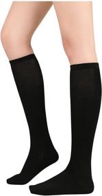 img 4 attached to Century Star Women's Thin Striped Knee High Outdoor Sport Socks: Stylish and Functional High Stockings