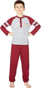 img 2 attached to 🦁 Gryffindor House Athletic Varsity Jogger Pajama Set for Harry Potter Boys