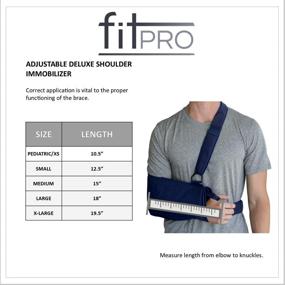 img 1 attached to 🩺 FitPro Adjustable Deluxe Shoulder Immobilizer X-Large: Exclusive Amazon Brand for Optimum Support