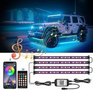 relohas car underglow lights: 16m colors, sync music, multi-color n mode, ip68 waterproof, app control for trucks, offroad jeeps, and vehicles logo