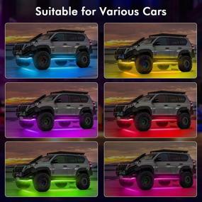 img 3 attached to RELOHAS Car Underglow Lights: 16M Colors, Sync Music, Multi-Color N Mode, IP68 Waterproof, APP Control for Trucks, Offroad Jeeps, and Vehicles