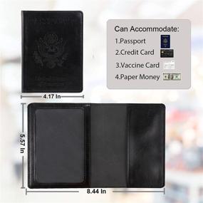 img 1 attached to Водонепроницаемый кожаный чемодан с прививкой для паспорта