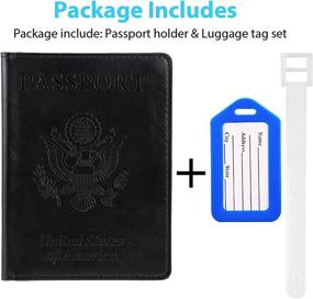 img 3 attached to Водонепроницаемый кожаный чемодан с прививкой для паспорта