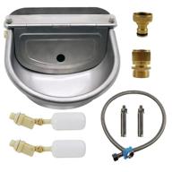 🐾 304 stainless steel animal automatic drinking fountain with 5-in-1 kit: water bowl, pipe, 2 float valves, quick connector, mounting screws логотип