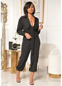 img 3 attached to FOEOYO Womens Jumpsuit Elegant Jumpsuits