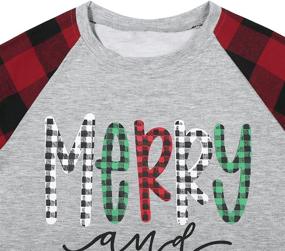 img 2 attached to 🎄 Merry Bright Graphic Print Christmas Sweatshirts for Women - Long Sleeve Christmas Crewneck Pullover Casual Blouse Tops