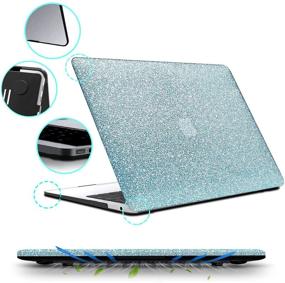 img 1 attached to 👩 BELKA MacBook Pro 13 inch Case 2020-2016, Compatible with A2338 M1, A2251, A2289, A2159, A1989, A1708, A1706, Glitter Sparkly Smooth PU Leather Hard Case with Keyboard Cover