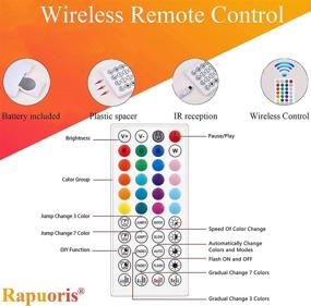 img 2 attached to Светильники Rapuoris для спальни с функцией Bluetooth цветового изменения