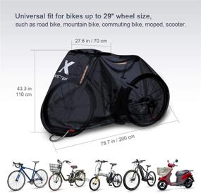 img 2 attached to 🚴 XYZCTEM Bike Cover, All-Season Weatherproof Protection, 210D Oxford Waterproof Heavy Duty, Universal Fit for Bikes up to 29in Wheels (79 x 45 x 29 in)