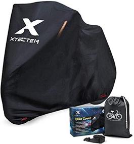 img 4 attached to 🚴 XYZCTEM Bike Cover, All-Season Weatherproof Protection, 210D Oxford Waterproof Heavy Duty, Universal Fit for Bikes up to 29in Wheels (79 x 45 x 29 in)