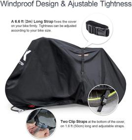 img 3 attached to 🚴 XYZCTEM Bike Cover, All-Season Weatherproof Protection, 210D Oxford Waterproof Heavy Duty, Universal Fit for Bikes up to 29in Wheels (79 x 45 x 29 in)