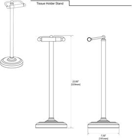 img 1 attached to 🚽 Gatco 1436MX Matte Black Free Standing Toilet Paper Holder