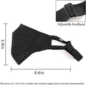 img 2 attached to 🏃 Adjustable Cotton Black Sports Face Mask – Reusable, Washable, Breathable for Running, Gym, Exercise & Workout – Masks for Women and Men