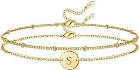 img 4 attached to 🌟 Enchanting Personalized Stainless-steel Layered Initial Bracelet: A Delightful Accessory for Girls