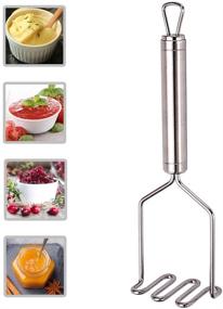 img 3 attached to 🥔 Efficient Stainless Steel Tube Handle Wavy Potato Mud Press: Ideal Potato Pressurer, Vegetables and Fruits Smasher - Easy to Use & Clean