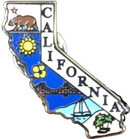 img 3 attached to California State Shaped Lapel Metal