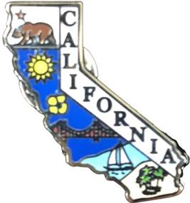 img 1 attached to California State Shaped Lapel Metal