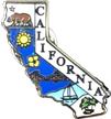 california state shaped lapel metal logo